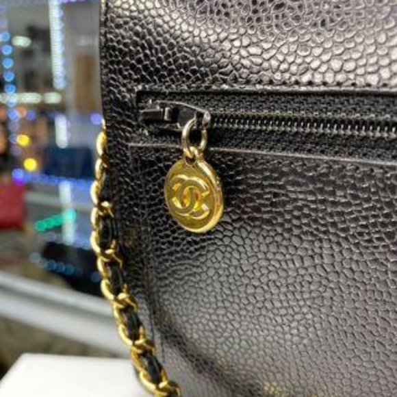 Chanel Caviar Timeless CC Wallet on chain - Picture 7 of 8